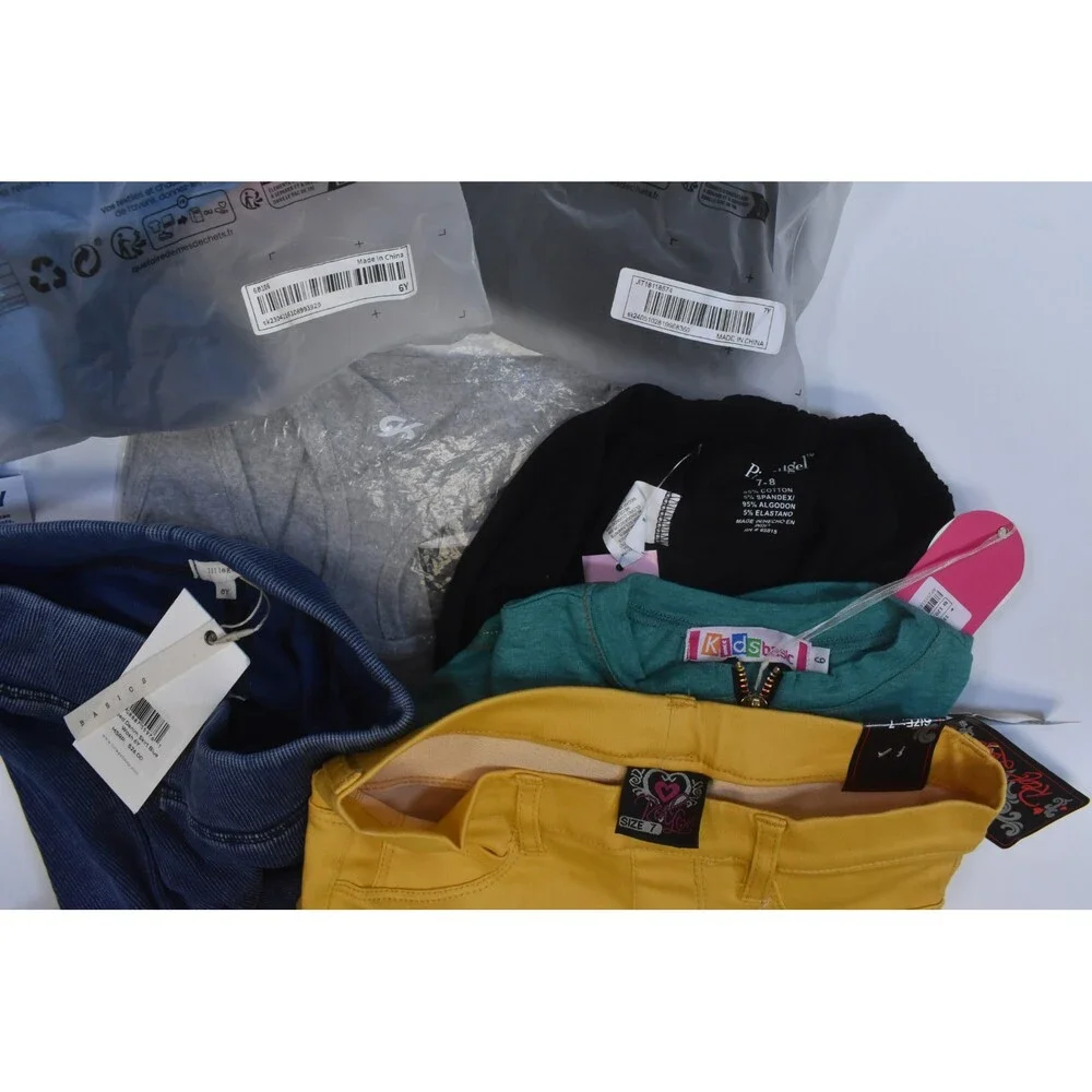 Wholesale Bulk Lot Of 14 Girls Size Small 6/7 Mixed Season Tops Bottoms Dresses